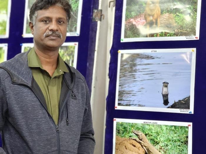 Wildlife photographs displayed at an exhibition